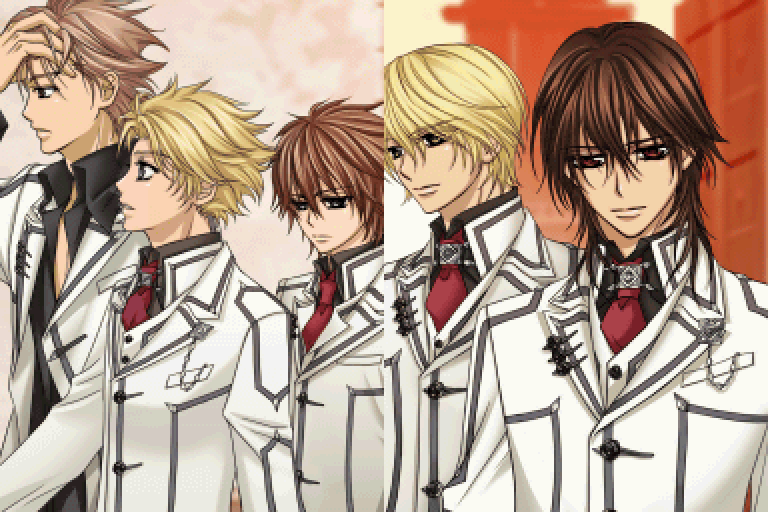 Ученики Ночного класса на сюжетной иллюстрации Vampire Knight DS